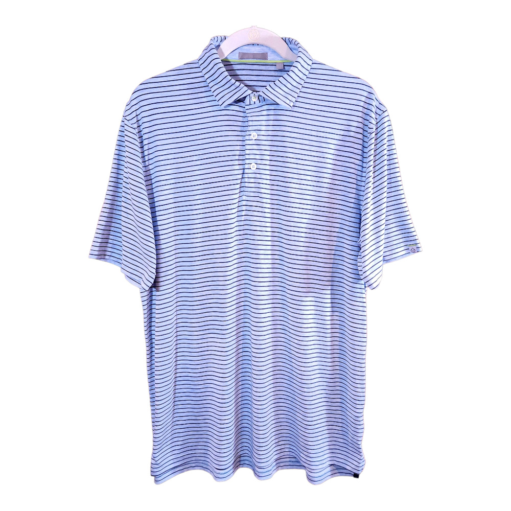 Tasc Performance Cloud Lightweight Golf Polo in Brookline Stripe Men's L